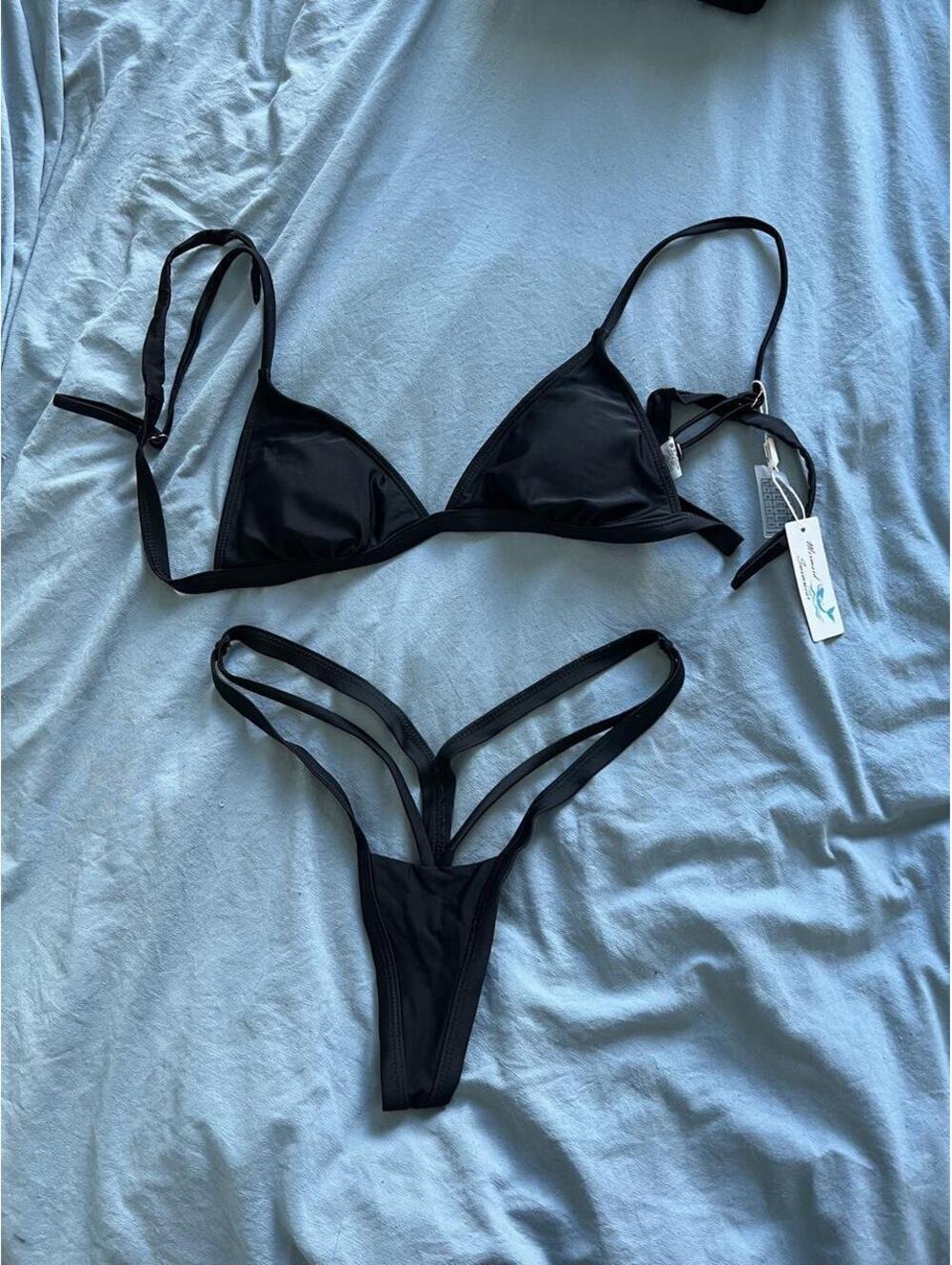 Micro black bikini set